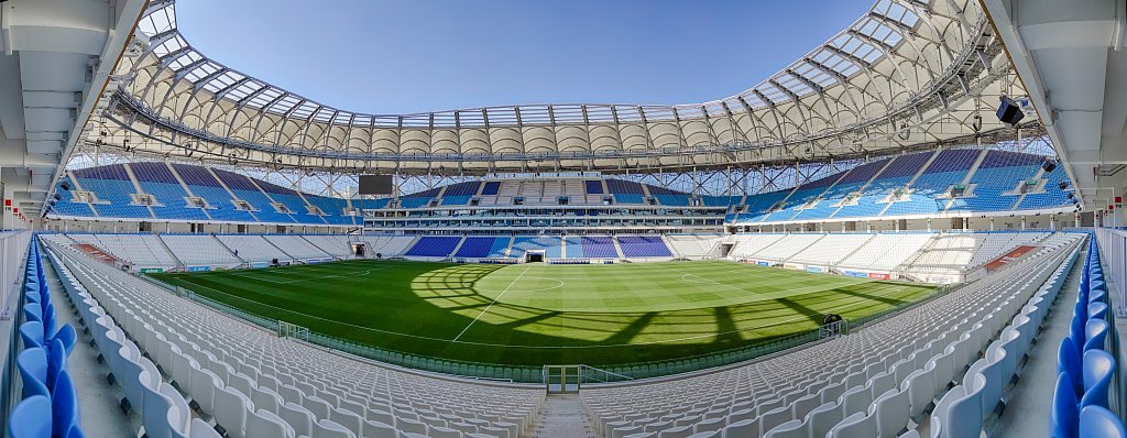 Панорамная фотография футбольного стадиона Волгоград Арена